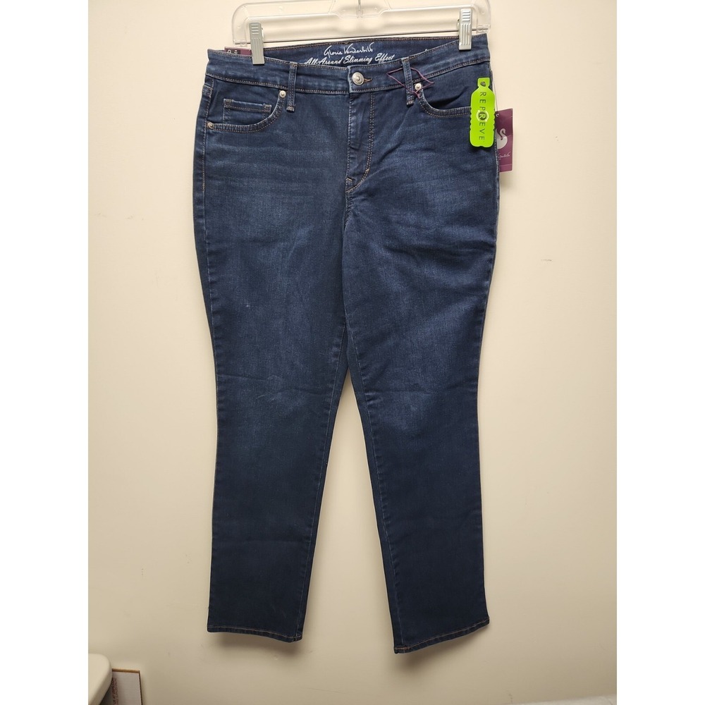 Gloria Vanderbilt All Around Slimming Modern Straight Leg Jeans 4 Short New